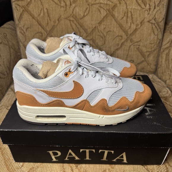Size 7 - Nike Air Max 1 Patta Waves‎ Monarch Comes With Bracelet & Box! - Picture 4 of 12